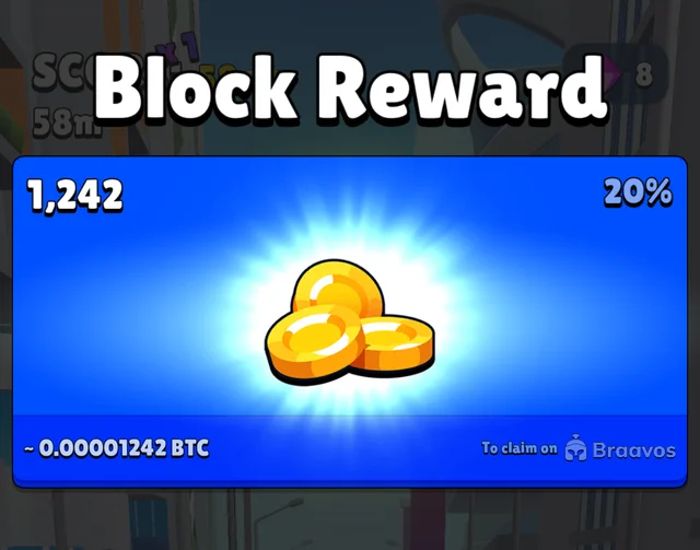 In-app reveal: Block Reward, a Bitcoin prize with 20% rarity