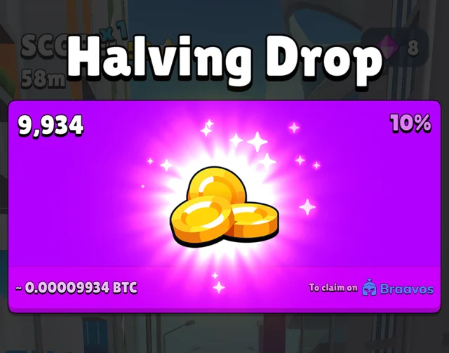 In-app reveal: Halving Drop, a Bitcoin prize with 10% rarity